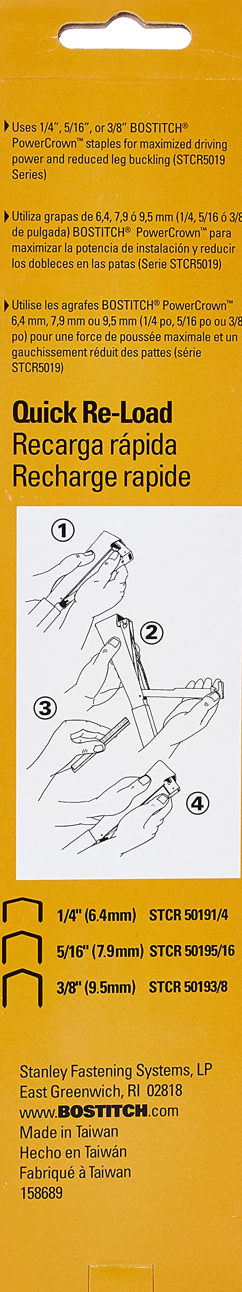 BOSTITCH Hammer Stapler/Tacker, Manual, 1/4-Inch to 3/8-Inch (H30-8)