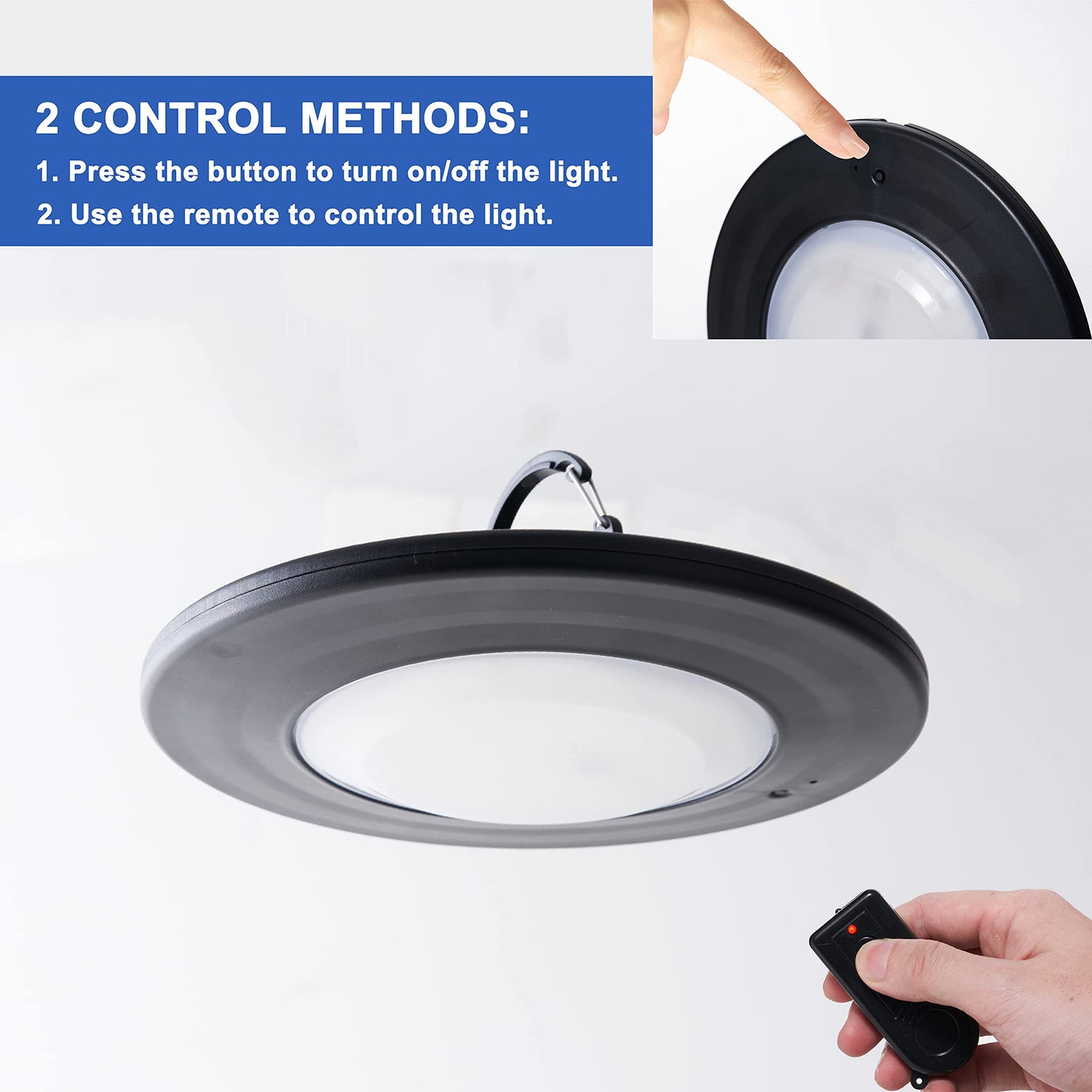 Happetite Rechargeable Umbrella Lights with Remote, 3 Brightness Modes for Offset Patio Umbrellas, Outdoor & Garden, Black