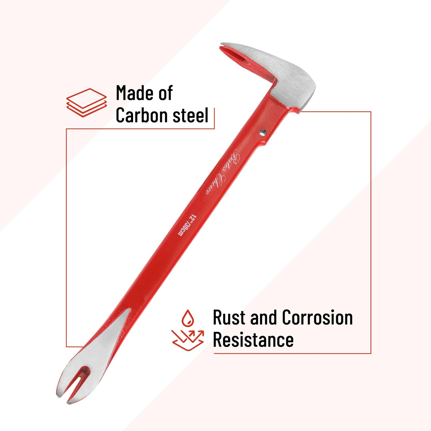 Bates- Pry Bar Nail Puller Set, 3 Pack, 8"/10"/12", Nail Puller Tool, Small Pry Bar