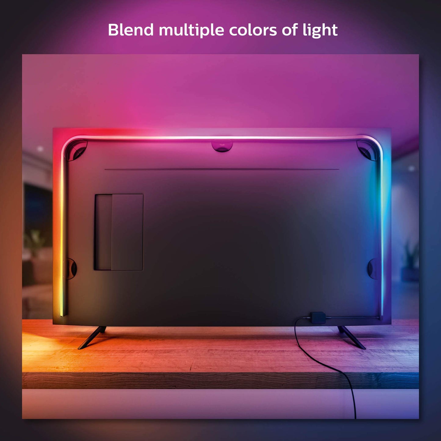 Philips Hue Play Gradient 65" TV Light Strip – Multicolor LED Backlight, Sync with Music & Games, App & Voice Control, Bridge Required