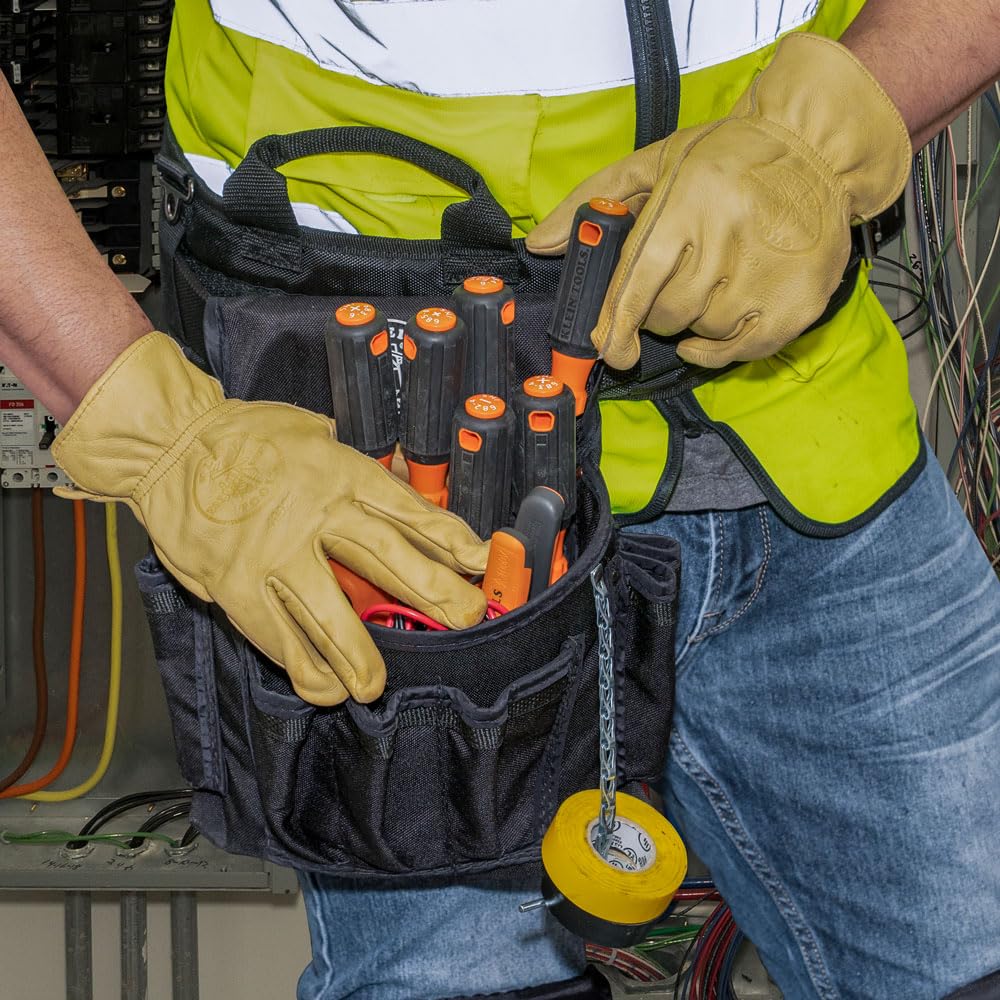 Klein Tools 85076INS 6-Piece Insulated Screwdriver Set, 1000V Electrical, Phillips, Slotted & Square Tips, Made in USA