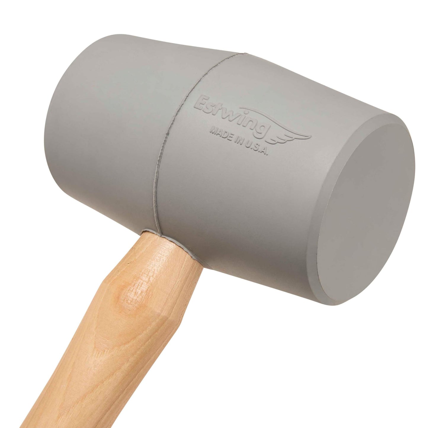 ESTWING Deadhead Rubber Mallet - 18 oz No-Mar Hammer with Bounce Resistant Head & Hickory Wood Handle - DH-18N