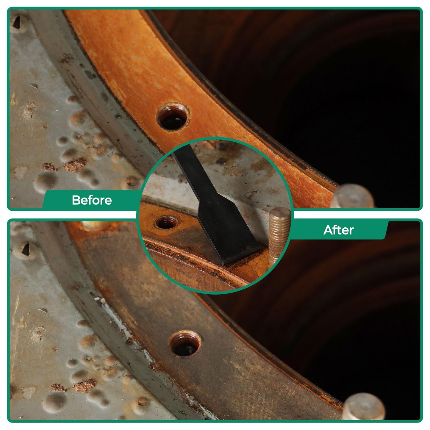 Prozwee 2PCS Carbide Scraper Set, 1-1/4" & 5/8" Tungsten Tips, Durable Gasket & Carbon Remover for Various Surfaces