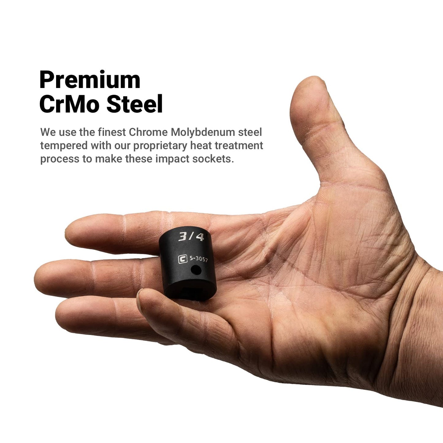 Capri Tools CP53053 1/2-Inch Shallow Impact Socket, 3/8-Inch Drive, 6-Point, SAE