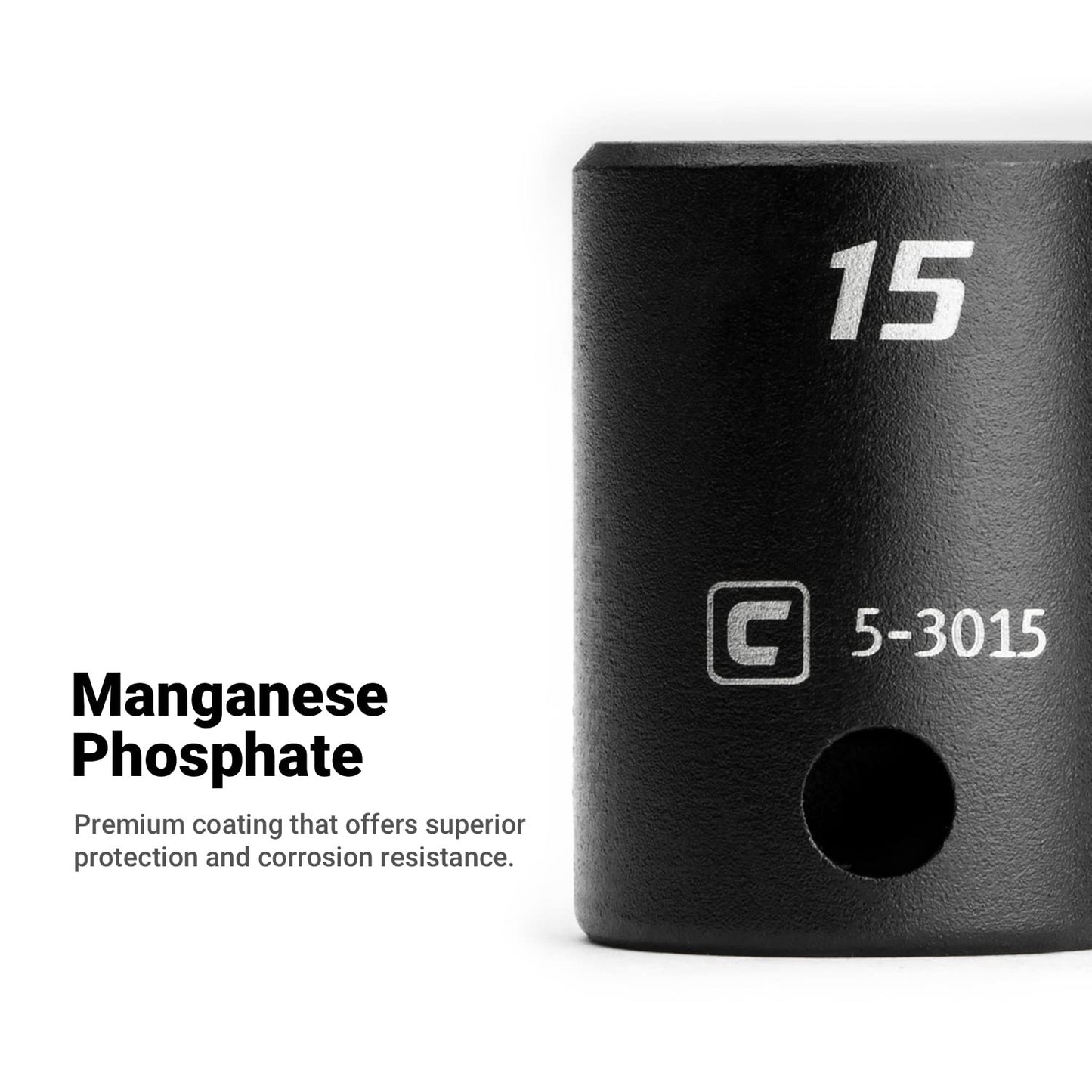 Capri Tools 13 mm Shallow Impact Socket, 3/8-Inch Drive, 6-Point, Metric