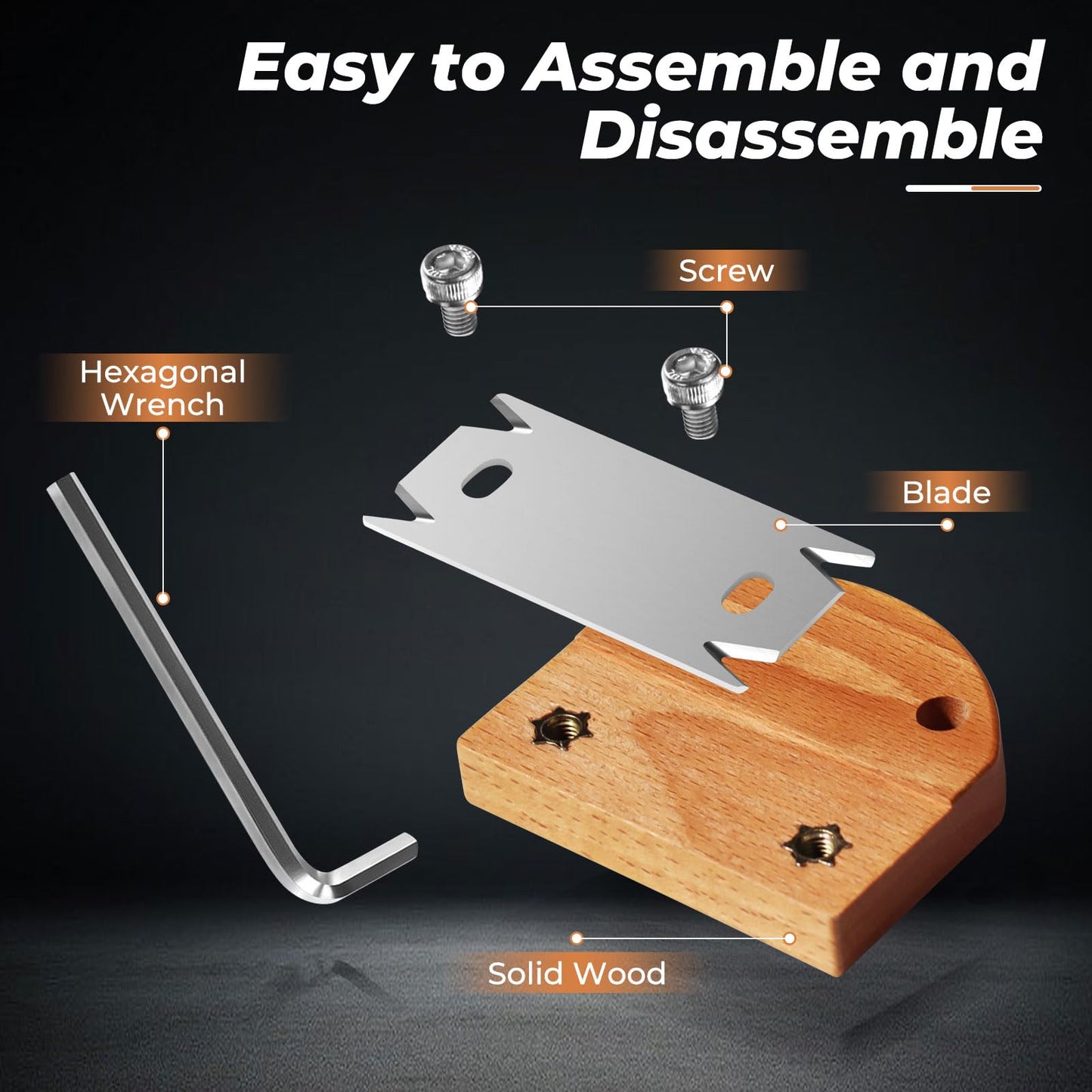 Edge Banding Trimmer & Planer - 2PCS Replacement Blades, Deburring, Chamfering & Trimming