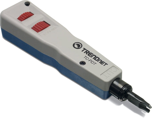 TRENDnet Punch Down Tool with 110 & Krone Blades, Insert & Cut in One Step, Reversible Precision Blades, Network Termination Tool, Grey