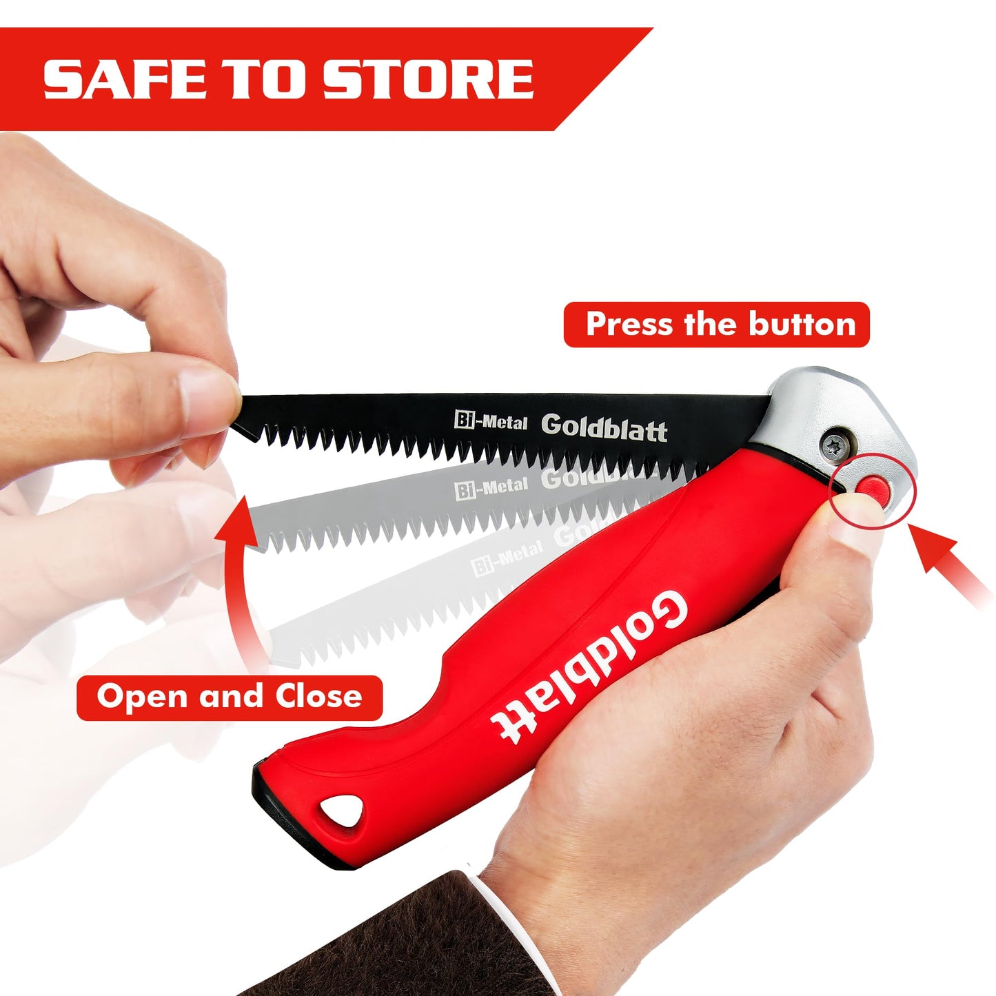 Goldblatt Folding Drywall Saw, Jab Saw, Hand Saws with Soft Grip Handle, Sheetrock Saws for Wallboard, Drywall, Plywood and PVC