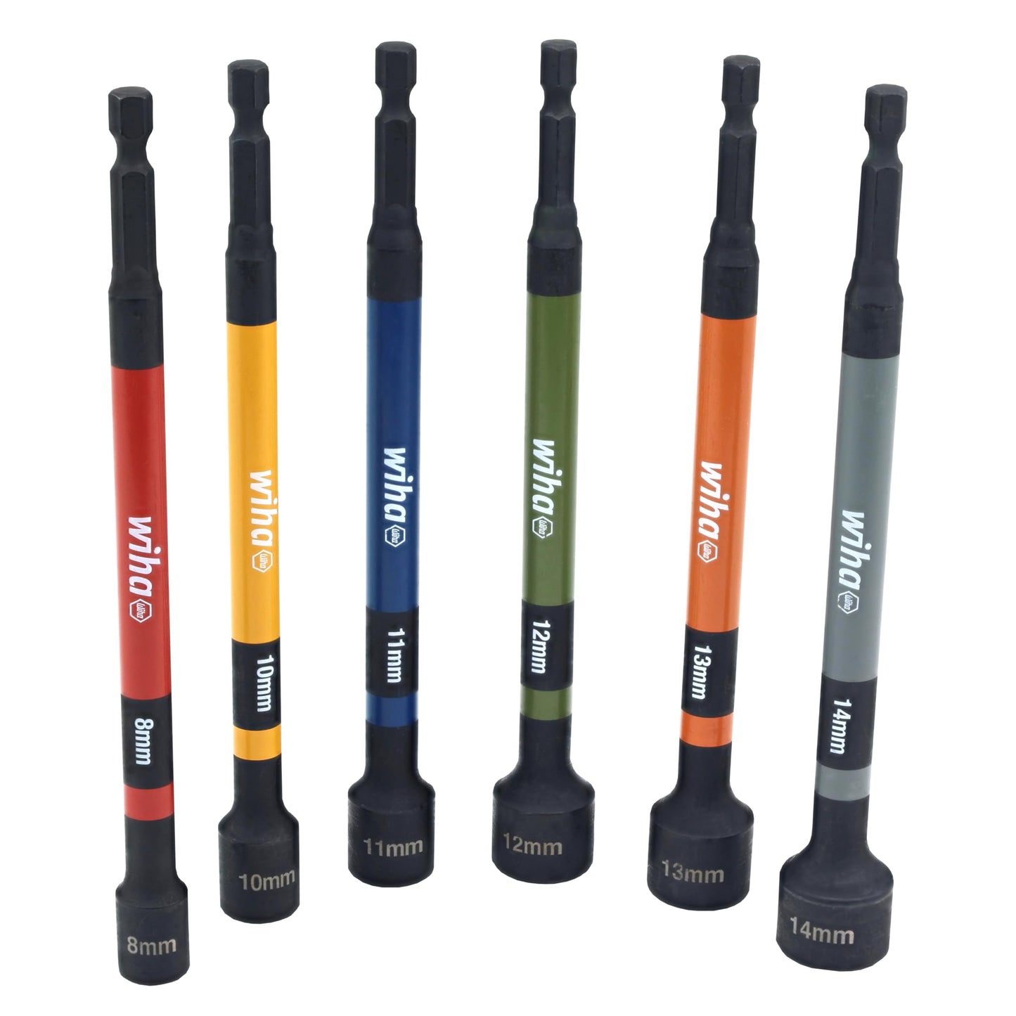Wiha 70487 6 Piece Color Coded Magnetic Nut Setter Metric Set
