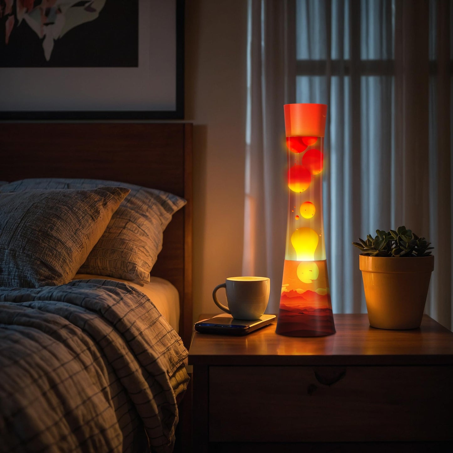 JAMBO 15.5" Upgraded Motion Sunset Lamp – Relaxing Nightlight, Home Decor for Bedroom, Living Room, Teens, Kids & Adults