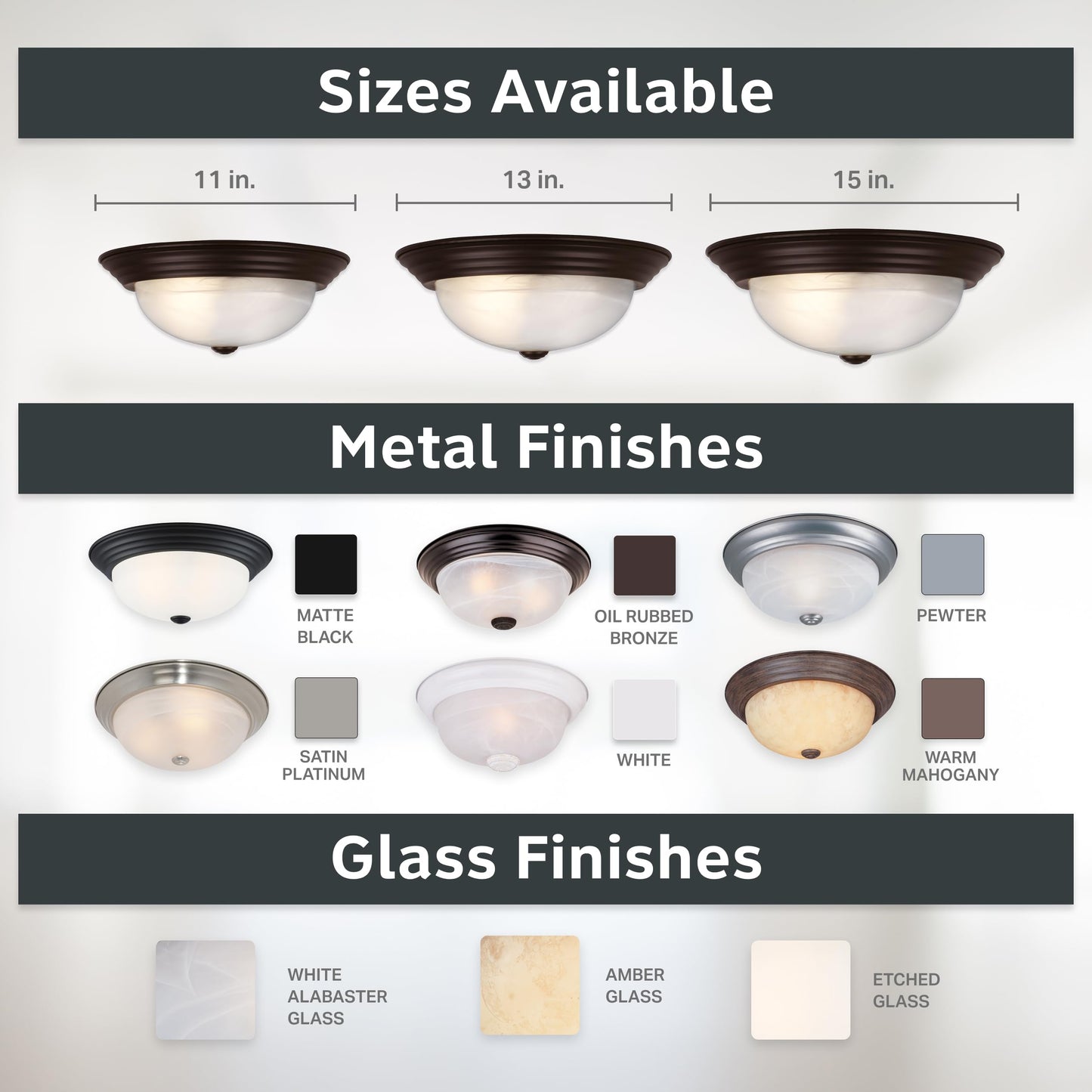Designers Fountain 13" 2-Light Flush Mount Ceiling Light, Alabaster Glass, Bronze, Steel, Modern Indoor Lighting for Bedroom & Hallway