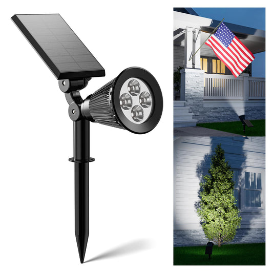 FALOVE Solar Spot Lights Outdoor Waterproof – Bright LED Landscape Flood Lights for Flag, Trees, Yard, Garden & Patio