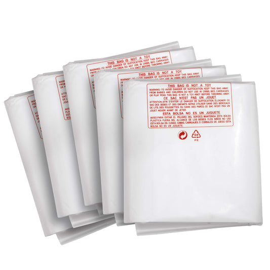 Peachtree Woodworking Clear Plastic Dust Collector Replacement Bags, 5-Pack, 20" Dia x 43" Long, 5 Mil Thick, Fits 20" Filter Drums