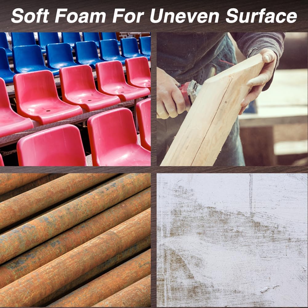 SPEEDWOX 3 Inch Soft Foam Layer Buffering Pad 5 Pack Hook and Loop Soft Sponge Cushion Buffer Pad