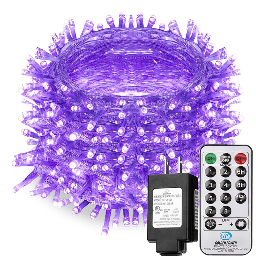 Solhice 60ft Black Light String Lights, 240 LED UV Blacklights with Remote, Plug-In Glow Party Fairy Lights for Bedroom & Birthday