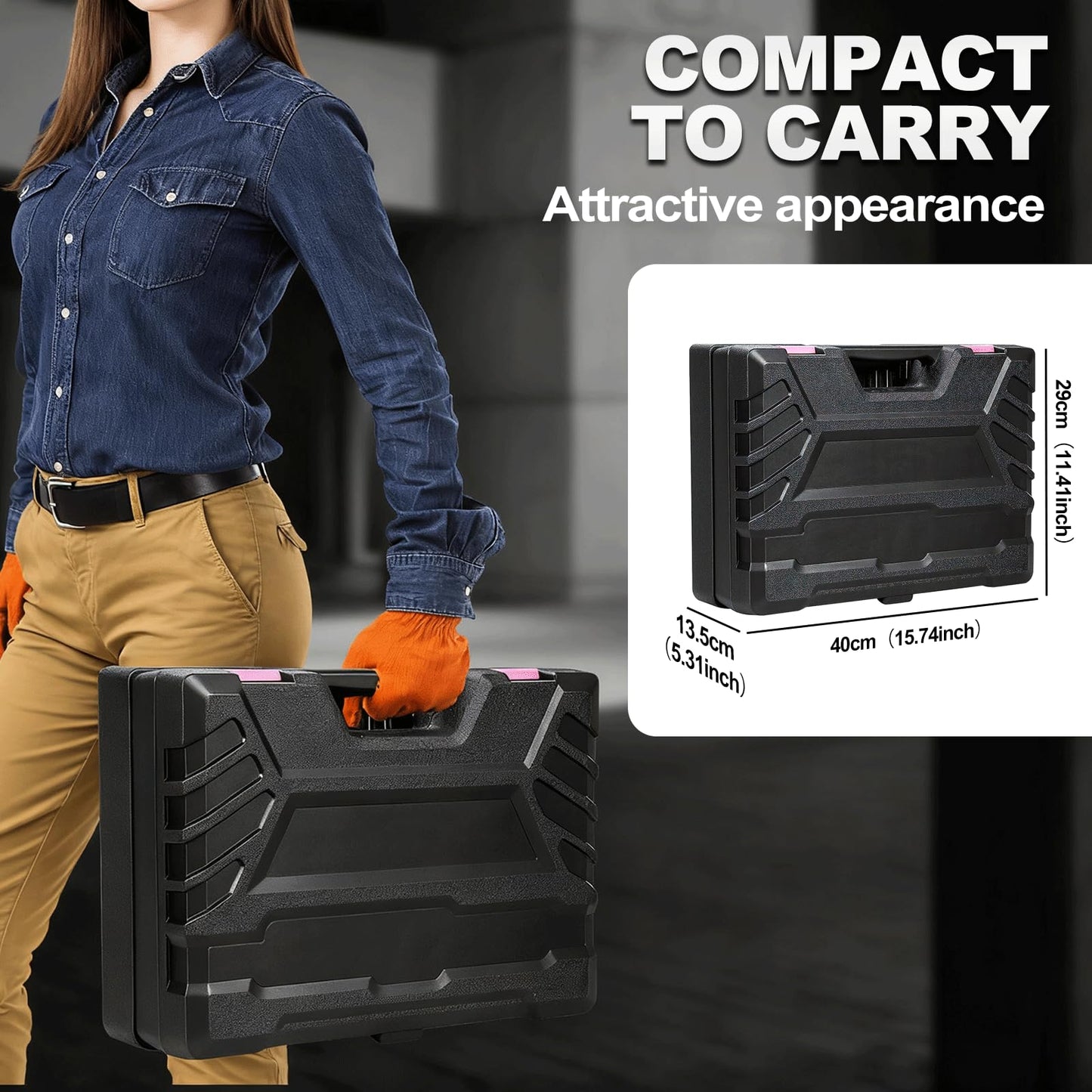 412-Piece Home & Auto Tool Kit with Organizer Drawers, Toolbox Storage Case for DIY, Handyman, Men & Women