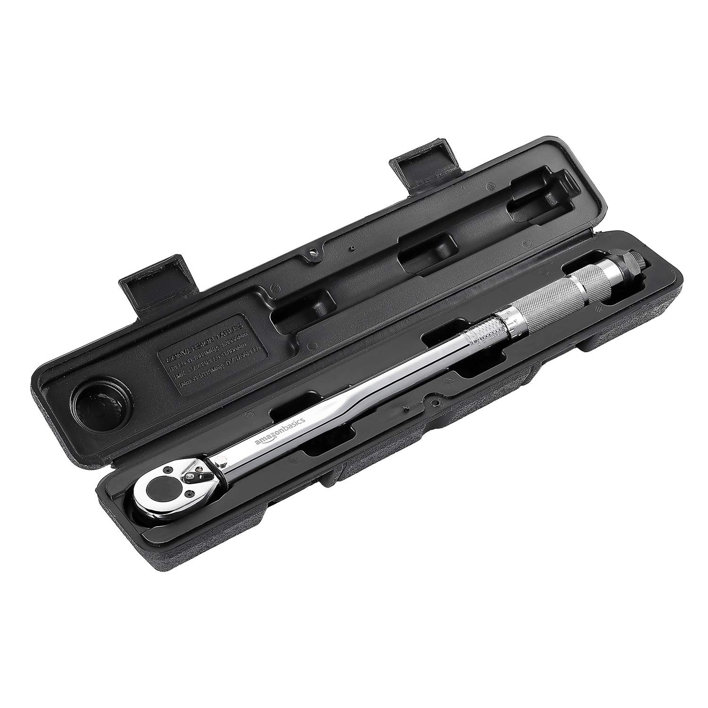 Amazon Basics 3/8-inch Drive Click Torque Wrench - 15-80 ft.-lb, 20.4-108.5 Nm