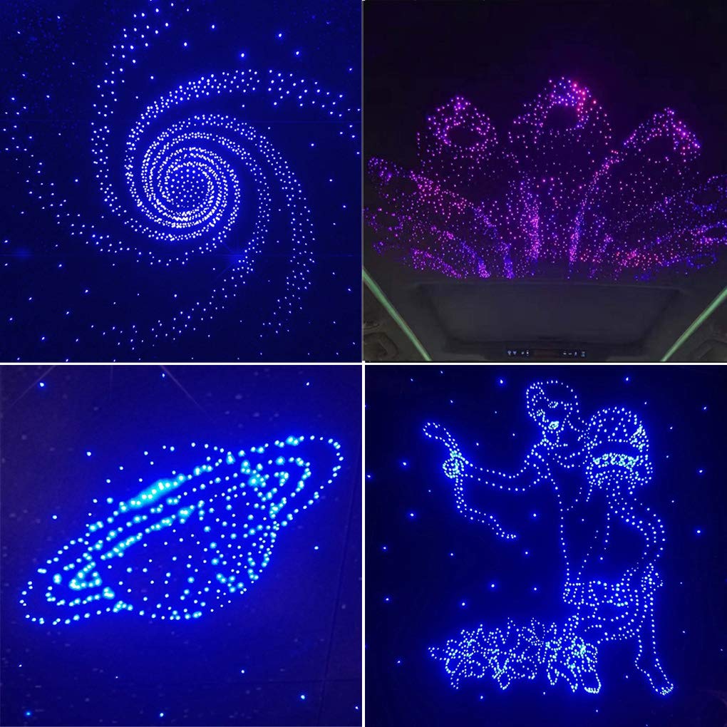 AZIMOM PMMA Plastic End Glow Fiber Optic Cable 1.5mm(0.06in) 50m(164ft)/Roll for Star Sky Ceiling All Kind Led Light Engine Driver Source