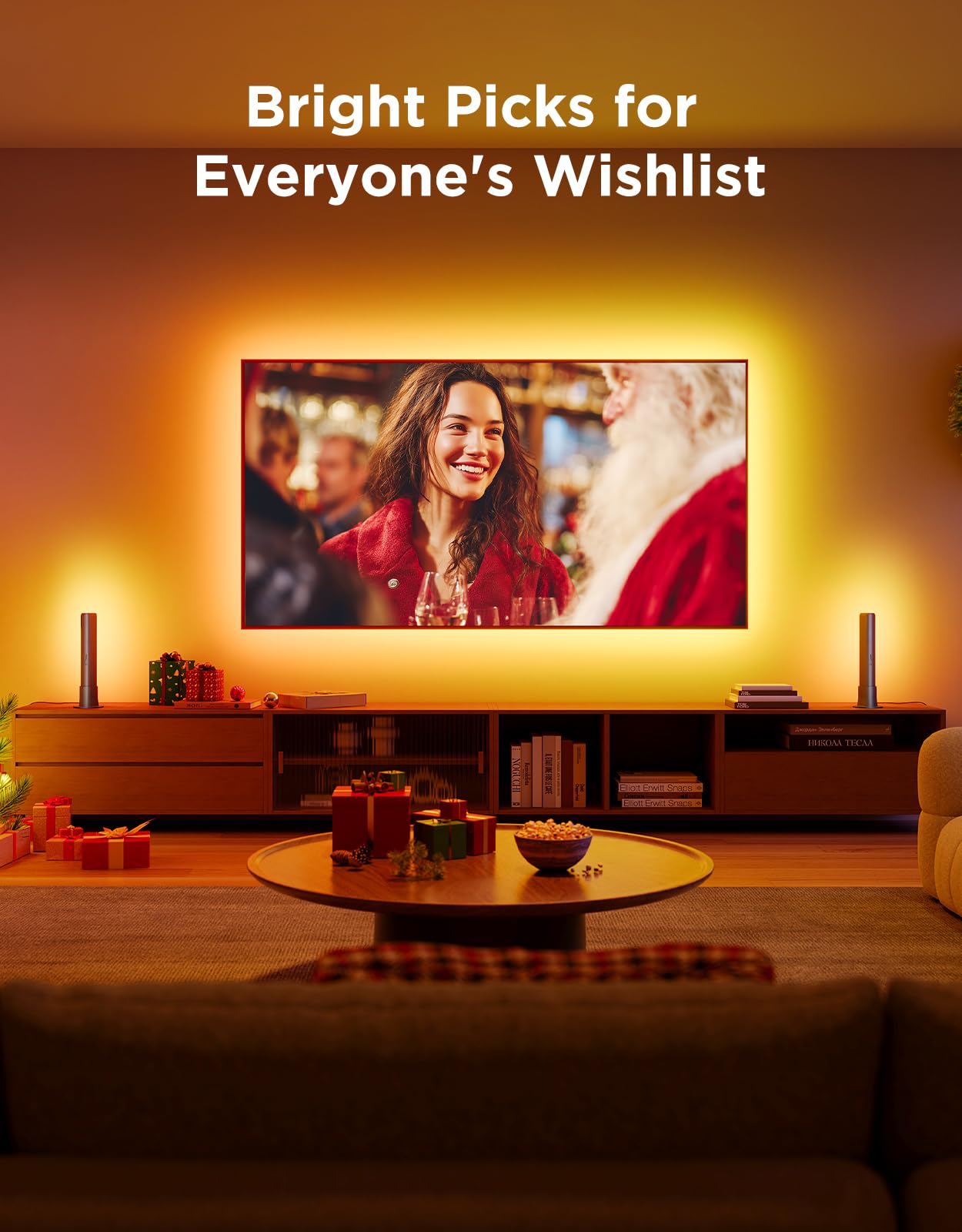 Govee RGBIC LED TV Backlight for 40-50" TVs, Smart Wi-Fi & Bluetooth, Music Sync, App, Alexa & Google Control, 77 Scene Modes