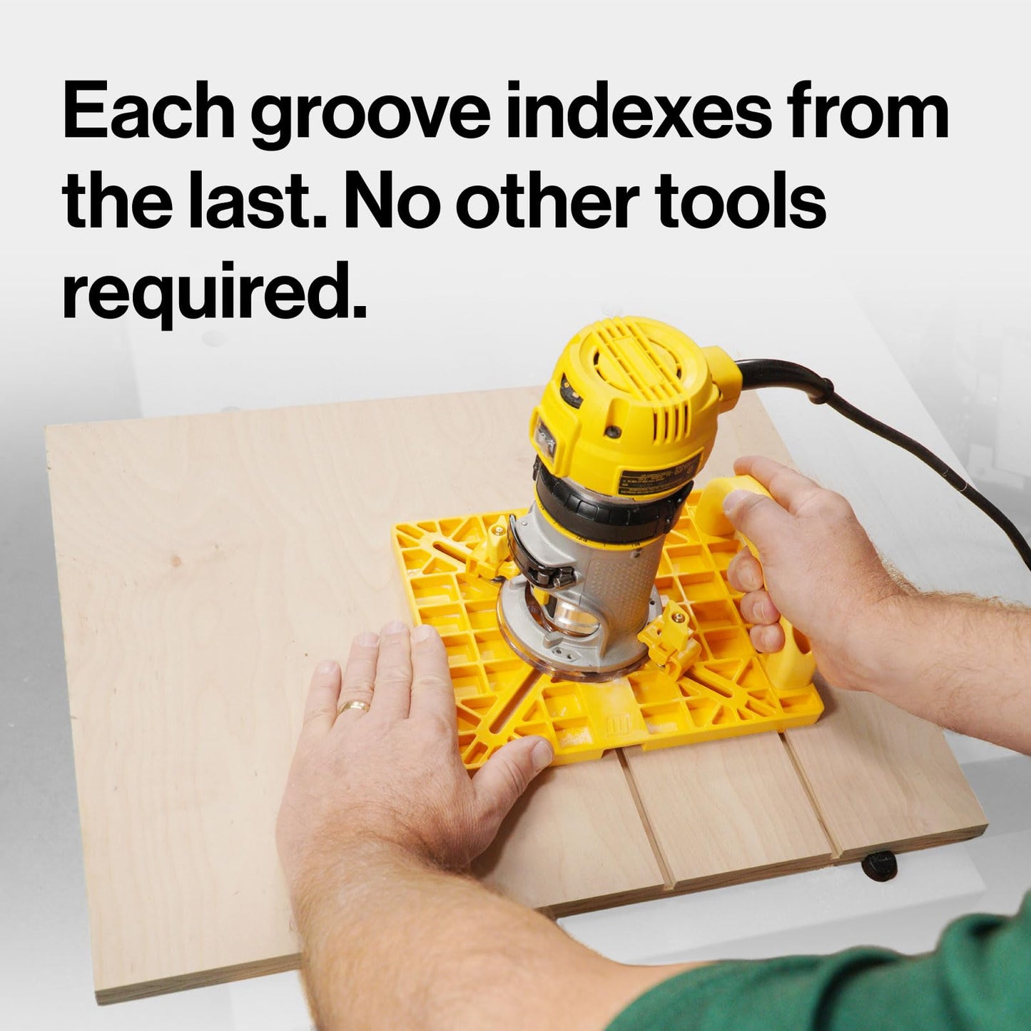 MICROJIG MatchFit Grid Router Guide, Woodworking Precision Tools for Dovetail Track, Easy Setup, Self-Indexing Design 4" Spacing, MFRG-400-000