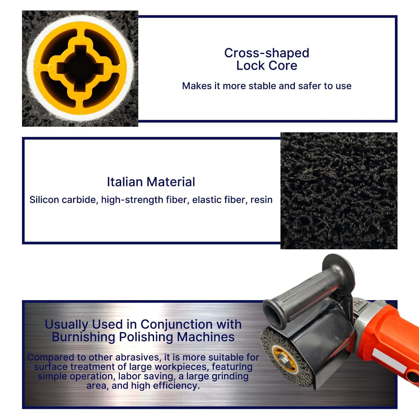 JONAS C 2 Pcs Burnishing Wheel 40 Grit Stripping Drum, 4.5" x 4" Abrasive Drawing Wheel Drum, Surface Conditioning Tool Drum for Metal, Wood, Plastic