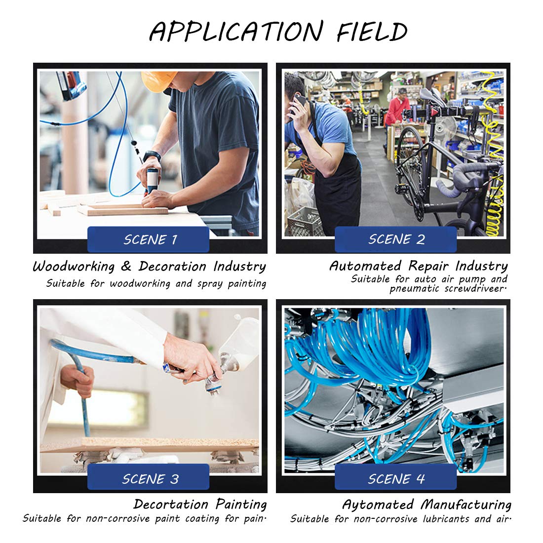 Beduan 8mm x 5mm Black Pneumatic Tubing Pipe PU Polyurethane Air Compressor Tubing Hose Pipe Line Fluid Transfer 39.4ft 12 Meter