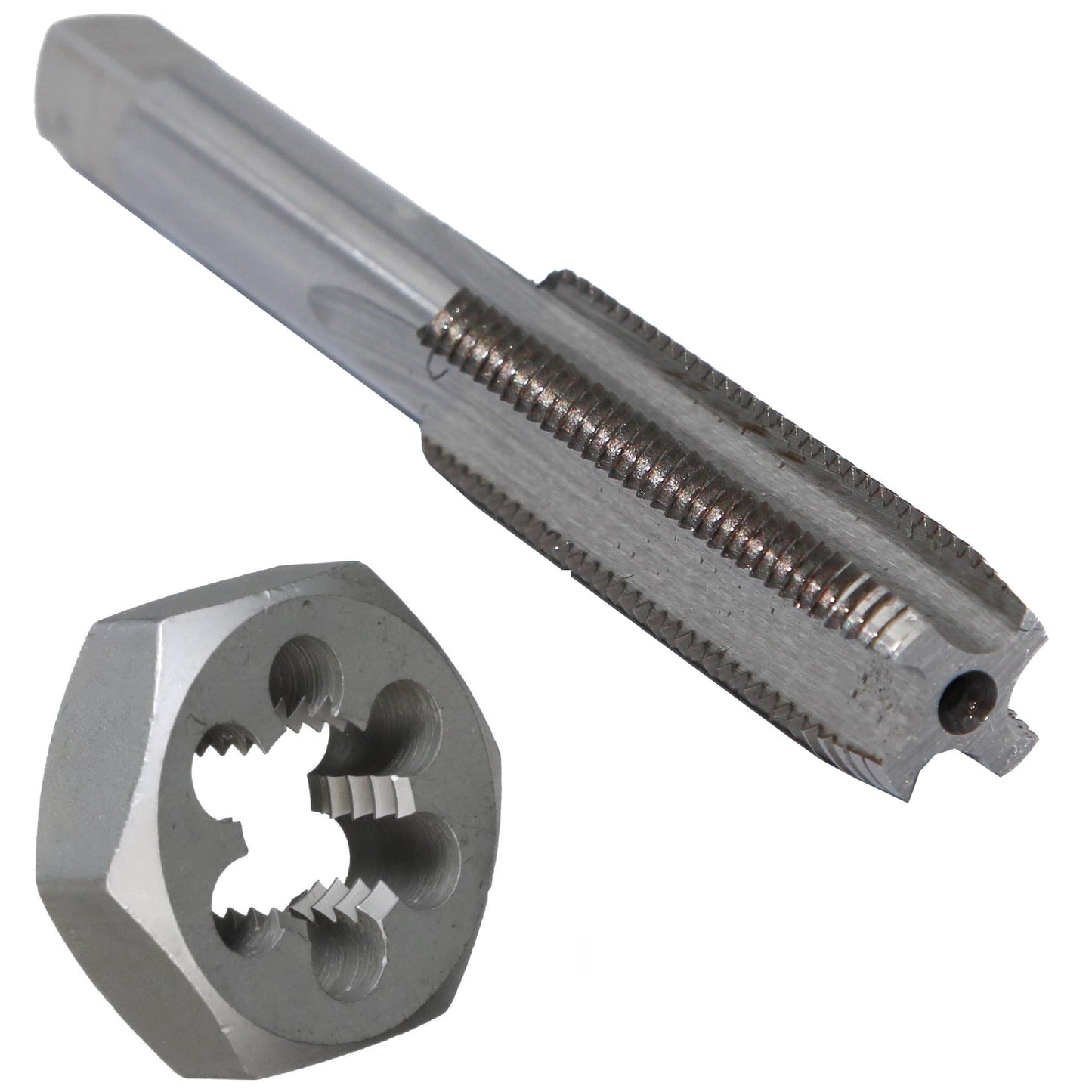 Drill America m12 X 1.25 Tap and Die Kit, HSS Plug Tap and Carbon Hex Die, POUT Series