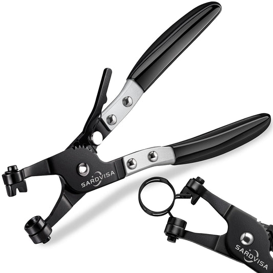 SARDVISA Hose Clamp Pliers – Heavy Duty Automotive Tool with Locking Gear & Non-Slip Handle for Ring & Spring Band Clamp Removal/Install