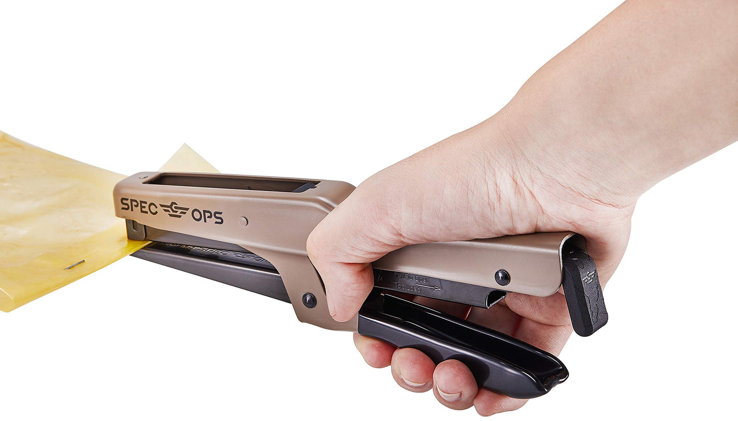 Spec Ops Tools Florist & Dry Cleaner Plier Stapler, 3/8"" Crown, 1/4"" Leg Length Staples, 3% Donated to Veterans