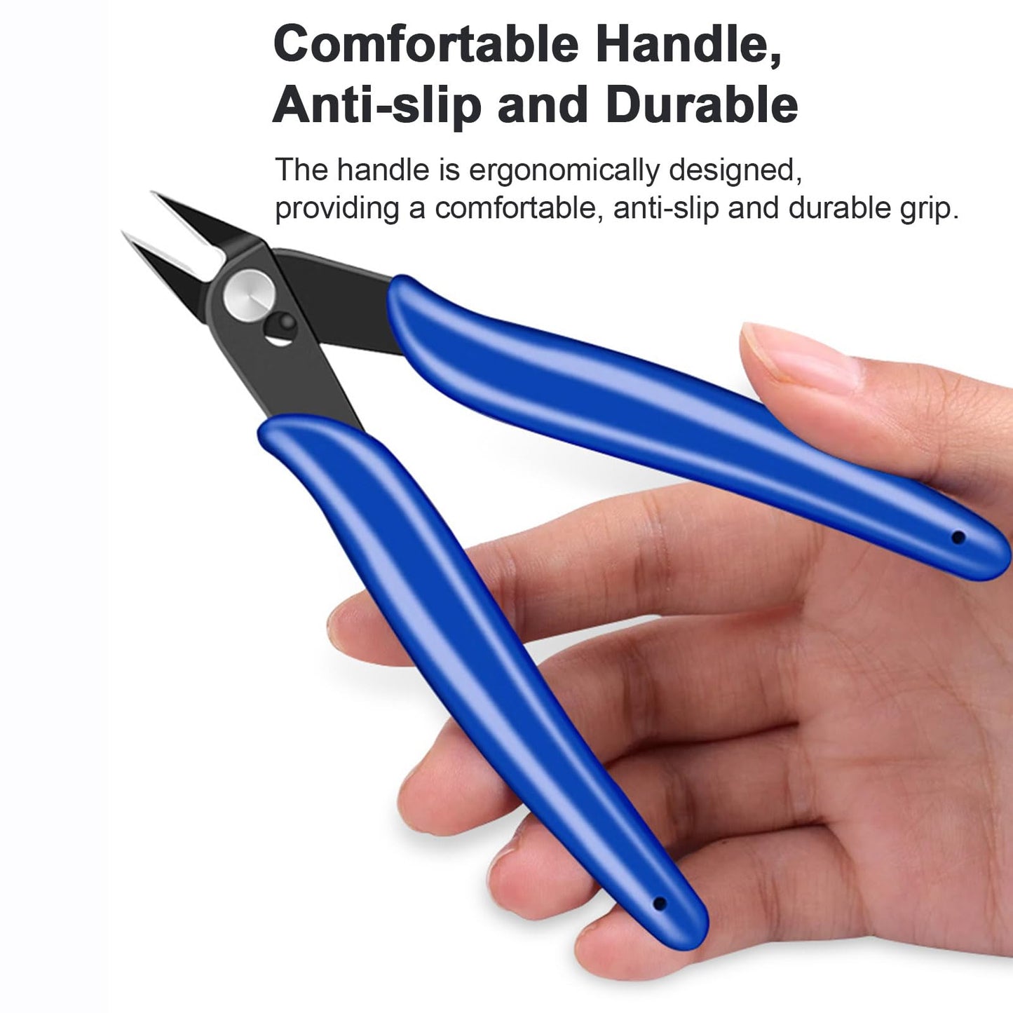 Flush Cutters, 2 PCS Micro Wire Cutters for Craft, Jewlery Making, Electronics, Plastic Models, Zip Tie Sprue Cutter