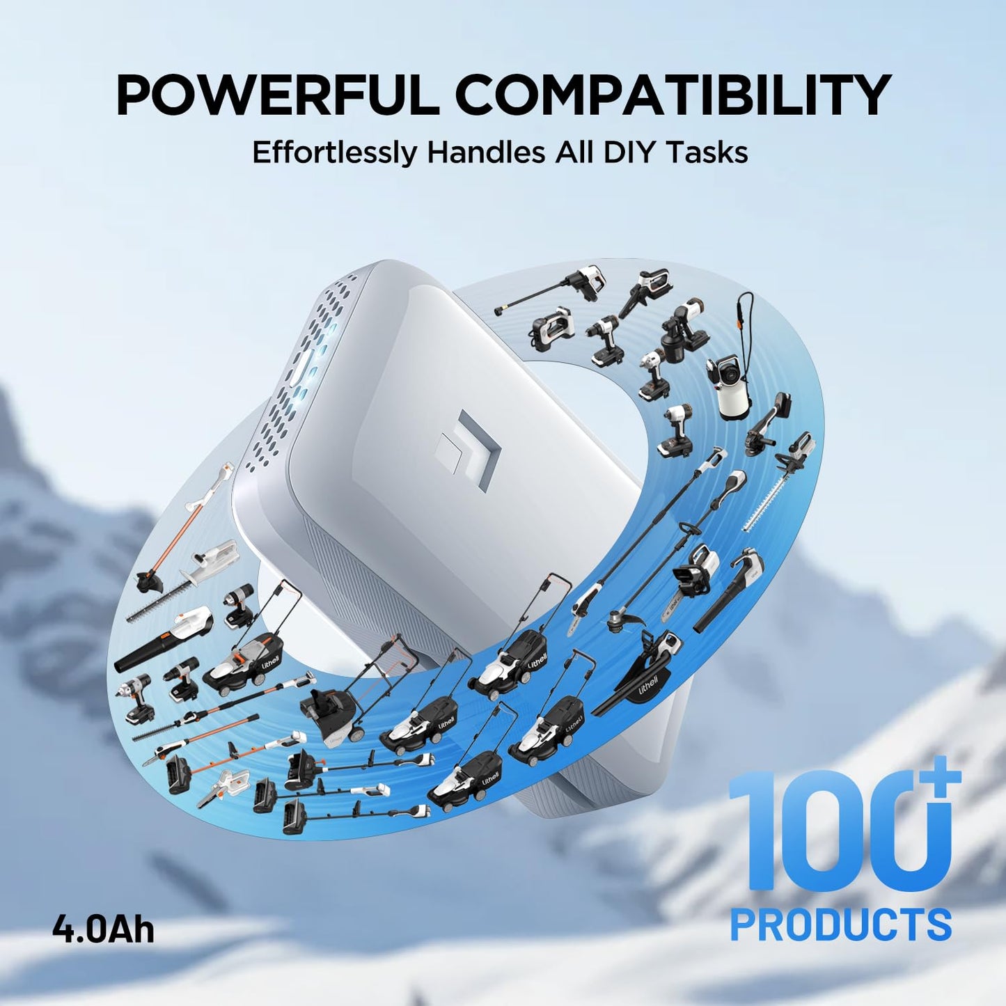 LiTHELi Battery Pack 4.0Ah,20V Replacement Lithium Batteries U20 Power Tools and Outdoor Power Equipment