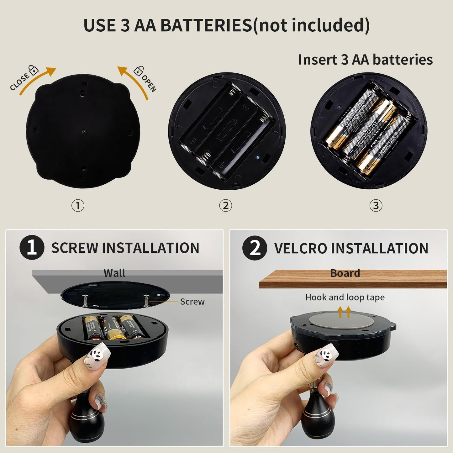 LEASTYLE Wireless Indoor Spotlight for Plants & Artwork, Battery Operated, LED Dimmable, Cordless, Remote Controlled – 2 Pack