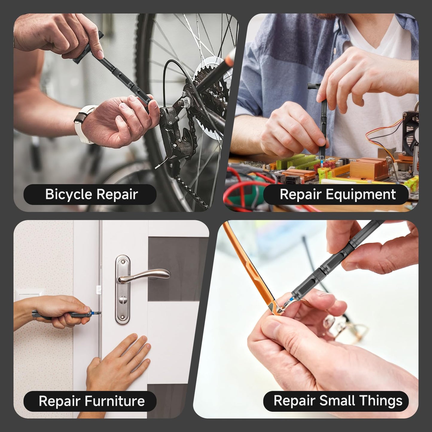 42-in-1 Magnetic Ratchet Screwdriver Set with Bits & Case, Compact DIY Repair Tool Kit for Furniture, Computers, Bikes, Gifts