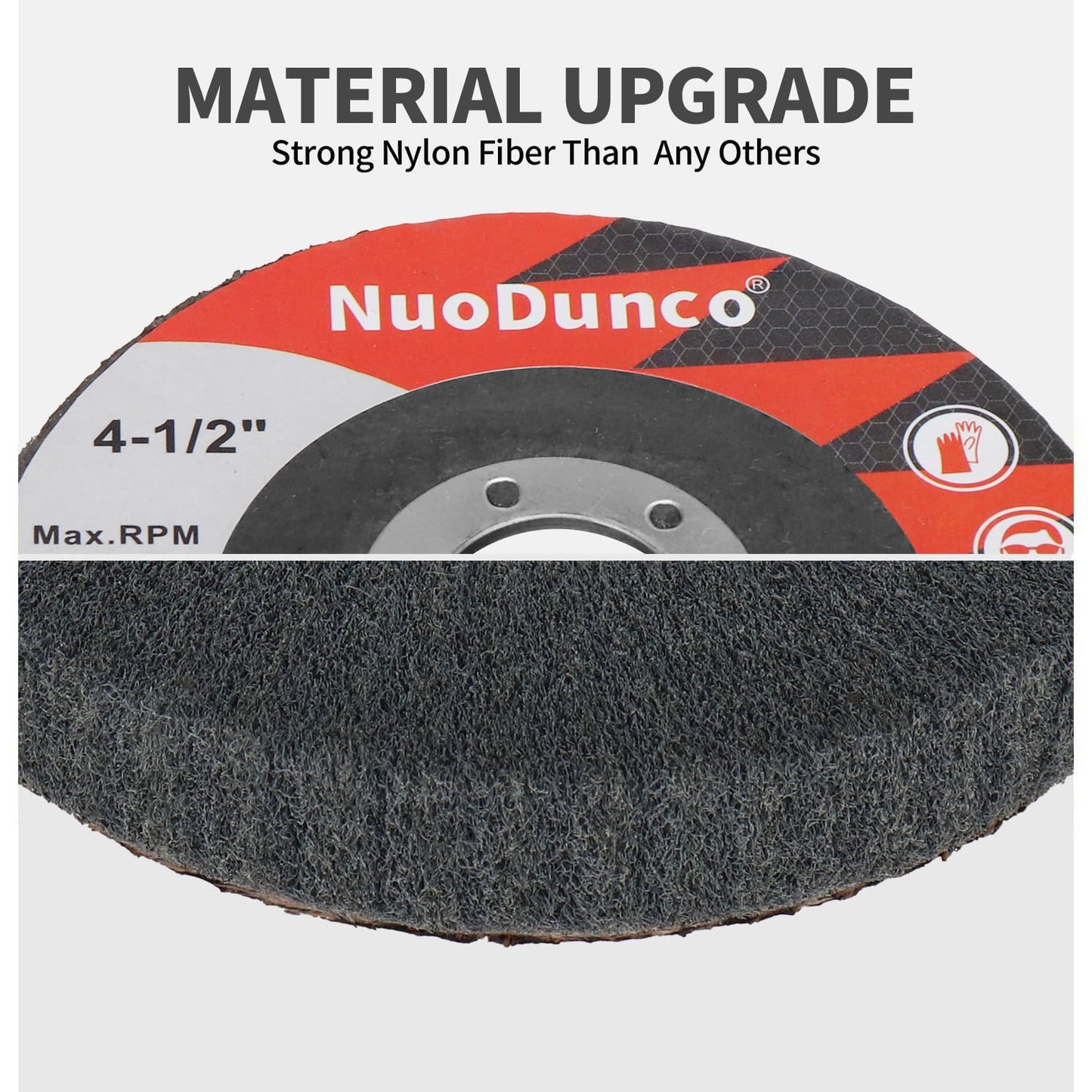 NuoDunco 15-Piece Scour Flap Disc Set, 4-1/2" Angle Grinder Pads, 180/320/600 Grit for Metal & Wood Polishing, Rust & Paint Removal