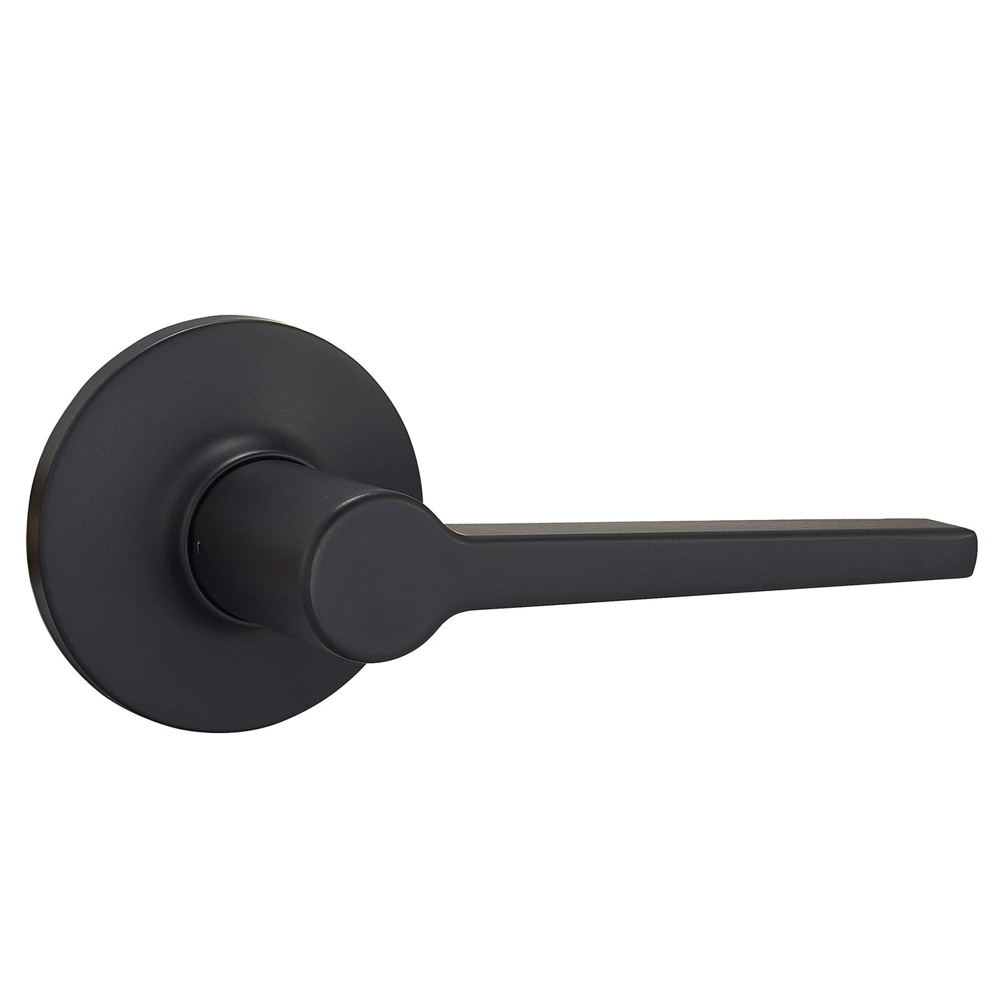 Amazon Basics Manchester Door Lever - Passage (Keyless) - Matte Black, 1-Pack
