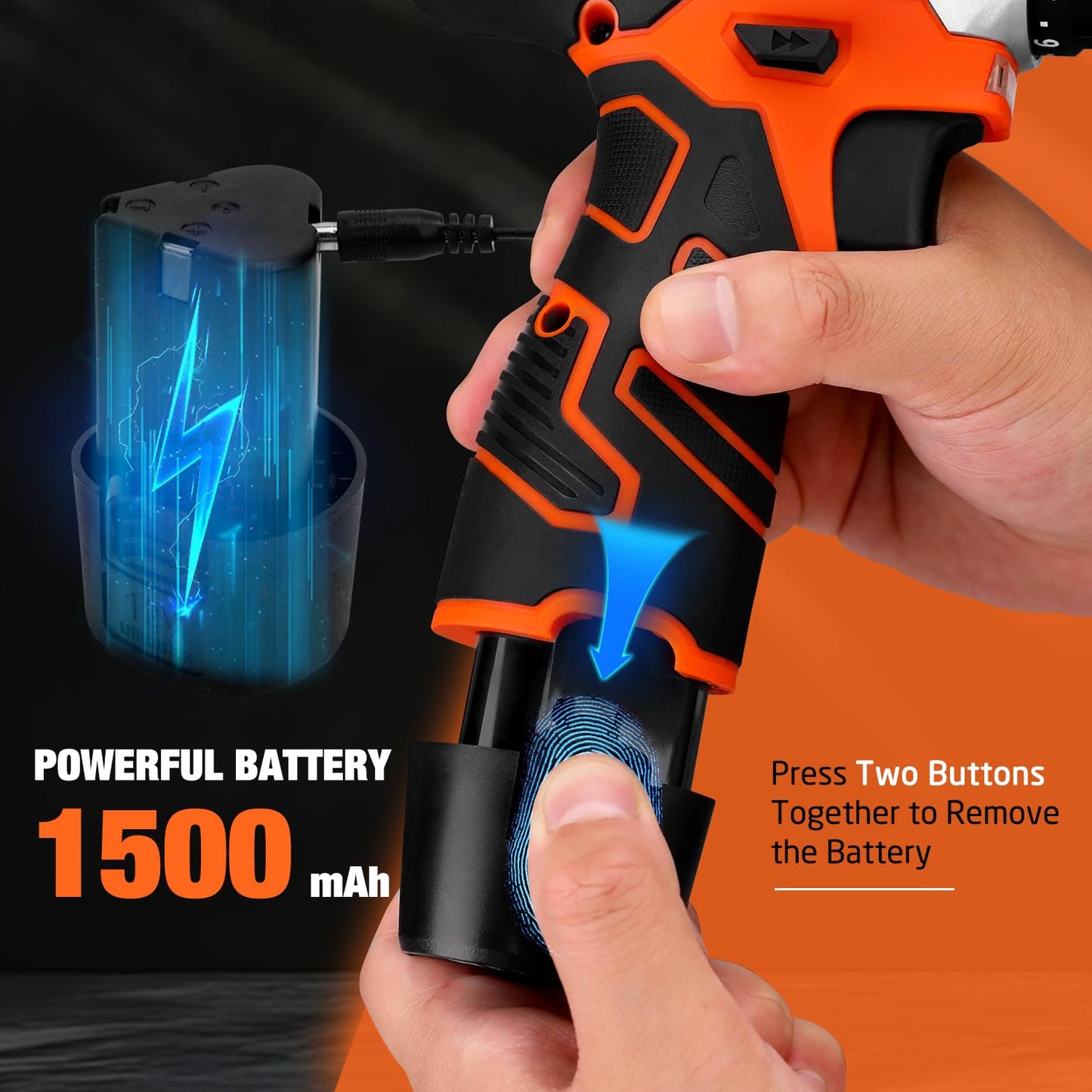 255-Piece Tool Set with 12V Cordless Drill Driver, Complete Household Tool Kit with Drawer Storage Case for DIY & Home Repair