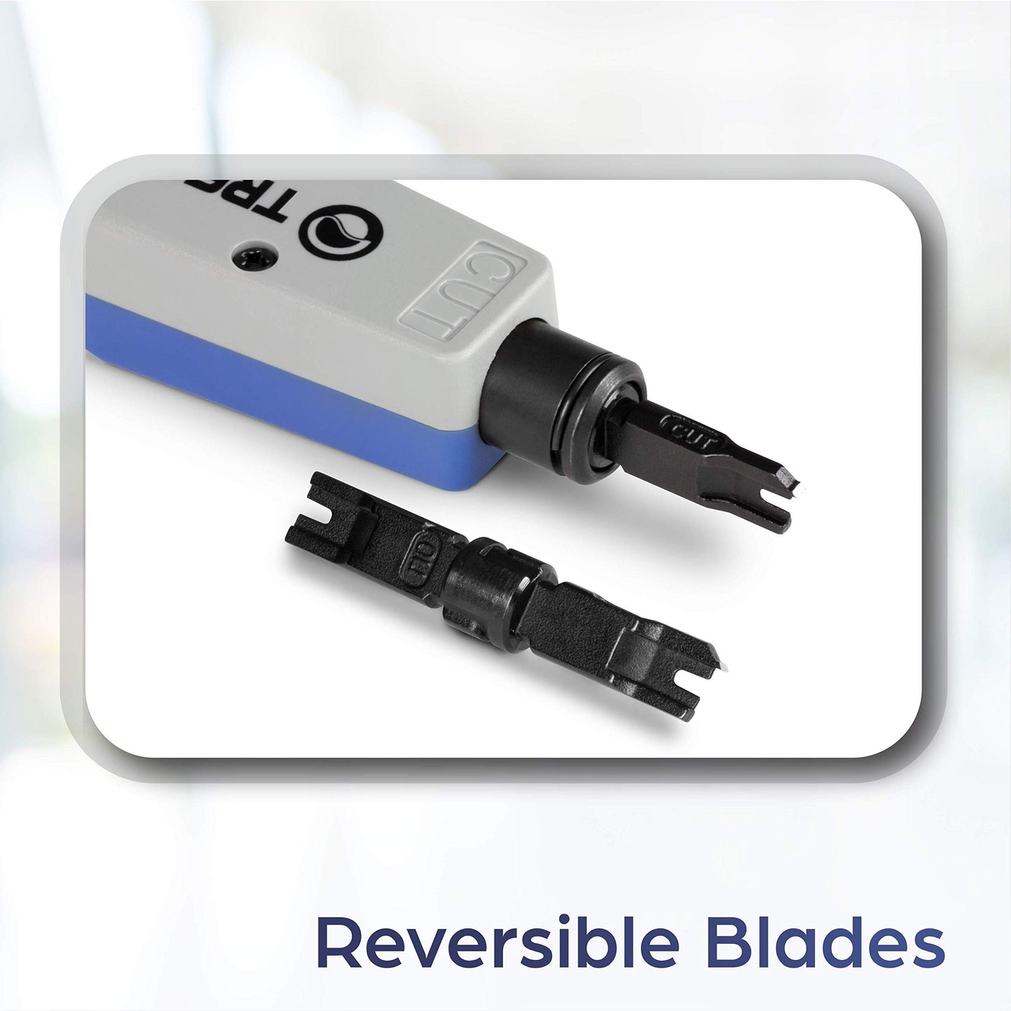 TRENDnet Punch Down Tool with 110 & Krone Blades, Insert & Cut in One Step, Reversible Precision Blades, Network Termination Tool, Grey