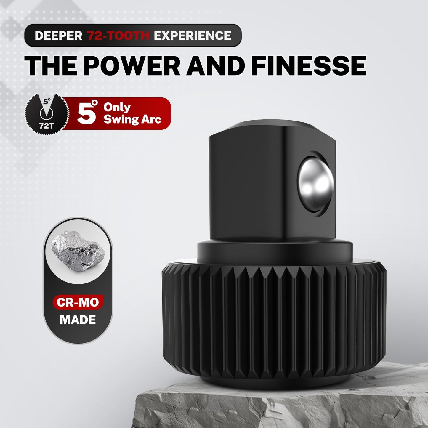 TOMMARS Stubby Ratchet Set, 1/4", 3/8", 1/2" Drive Ratchet Handle Wrench 72-Tooth Quick-Release Reversible, Gift for Men Mechanic Hand Tools