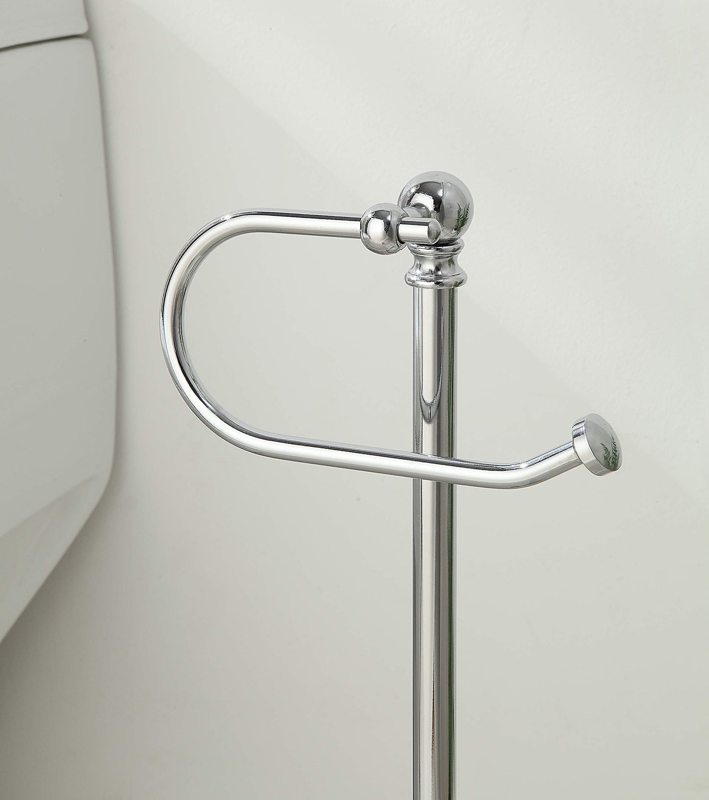 SunnyPoint Classic Bathroom Free Standing Toilet Tissue Paper Roll Holder Stand