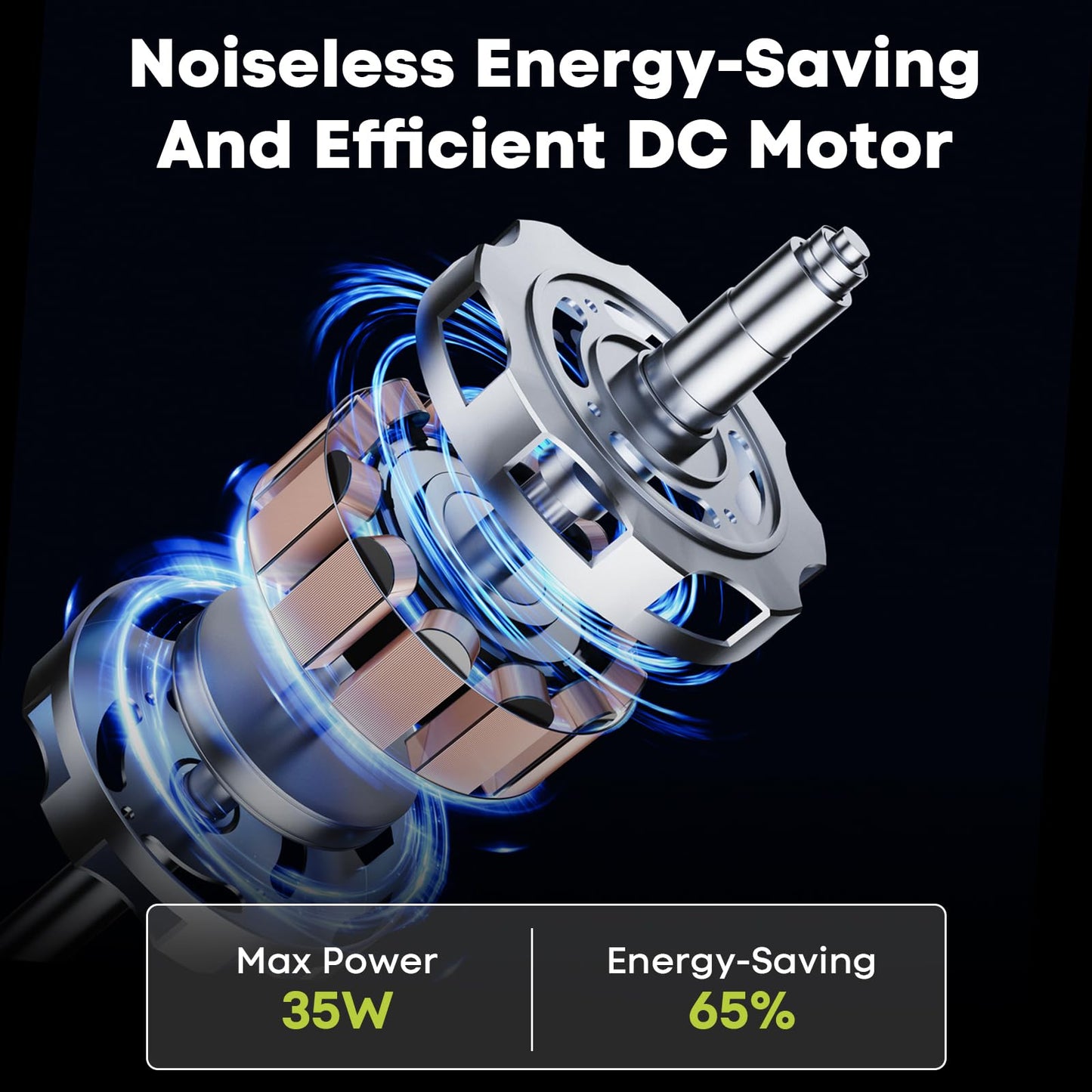 42” Black Ceiling Fan with Lights & Remote/APP, Modern 6-Speed Reversible DC Motor, Quiet, 3CCT Dimmable, Timer for Indoor/Outdoor