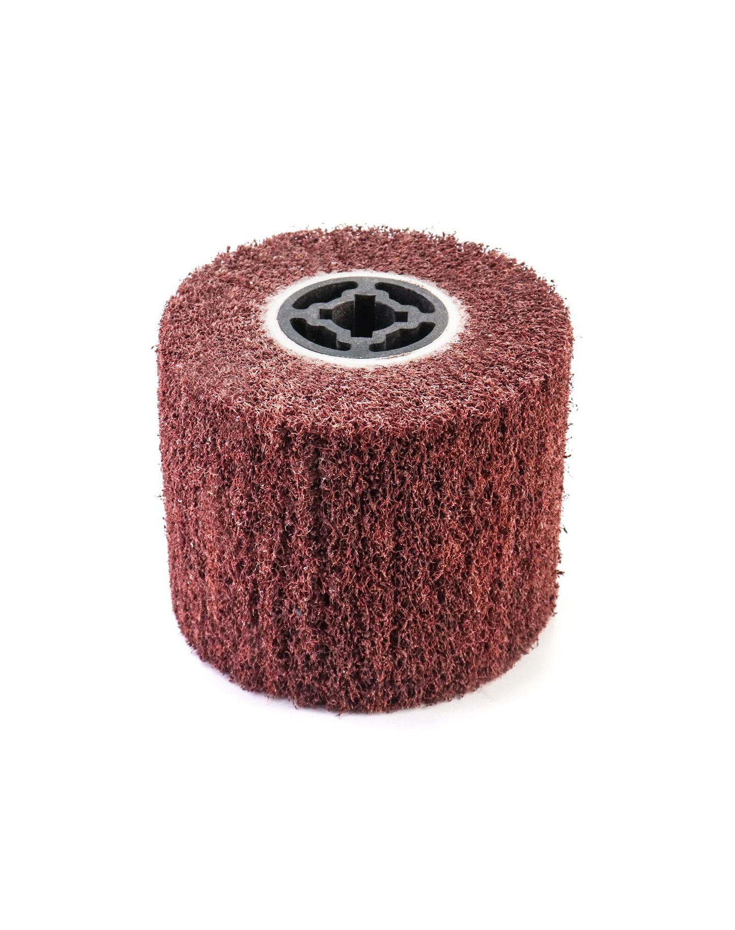 QWORK 80 Grit Non-Woven Abrasive Flap Wire Drawing Polishing Burnishing Wheel - Premium 2-Pack Ideal for Metal Surface Treatment, 120x100mm Size