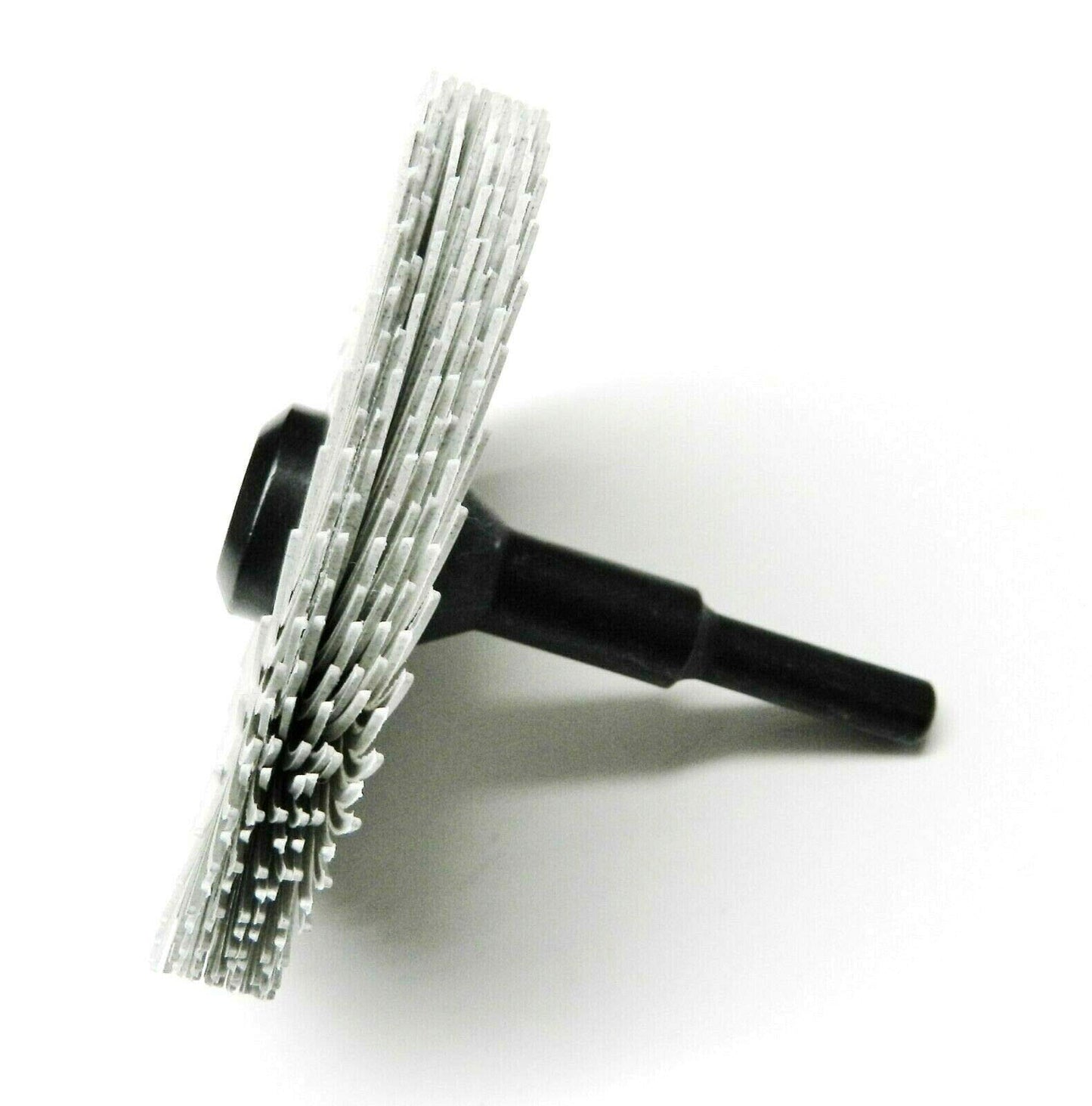 3M Radial Bristle Disc 3" 120 Grit White with 1/4" Mandrel 6 Brushes and Arbor Set by Jets