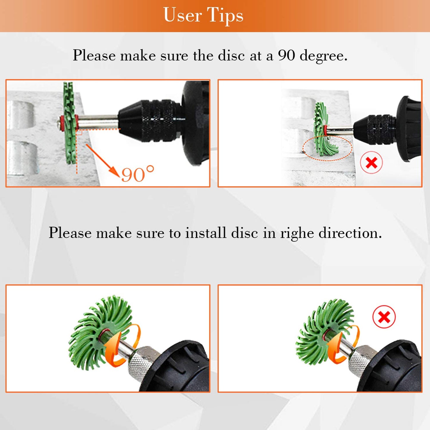 Radial Bristle Disc, GOXAWEE 66Pcs (1") Detail Abrasive Brush Kit (1/8" Shank Mandrel) for Rotary Tool - Mixed Grit 80# 120# 220# 400# 600# 1000#