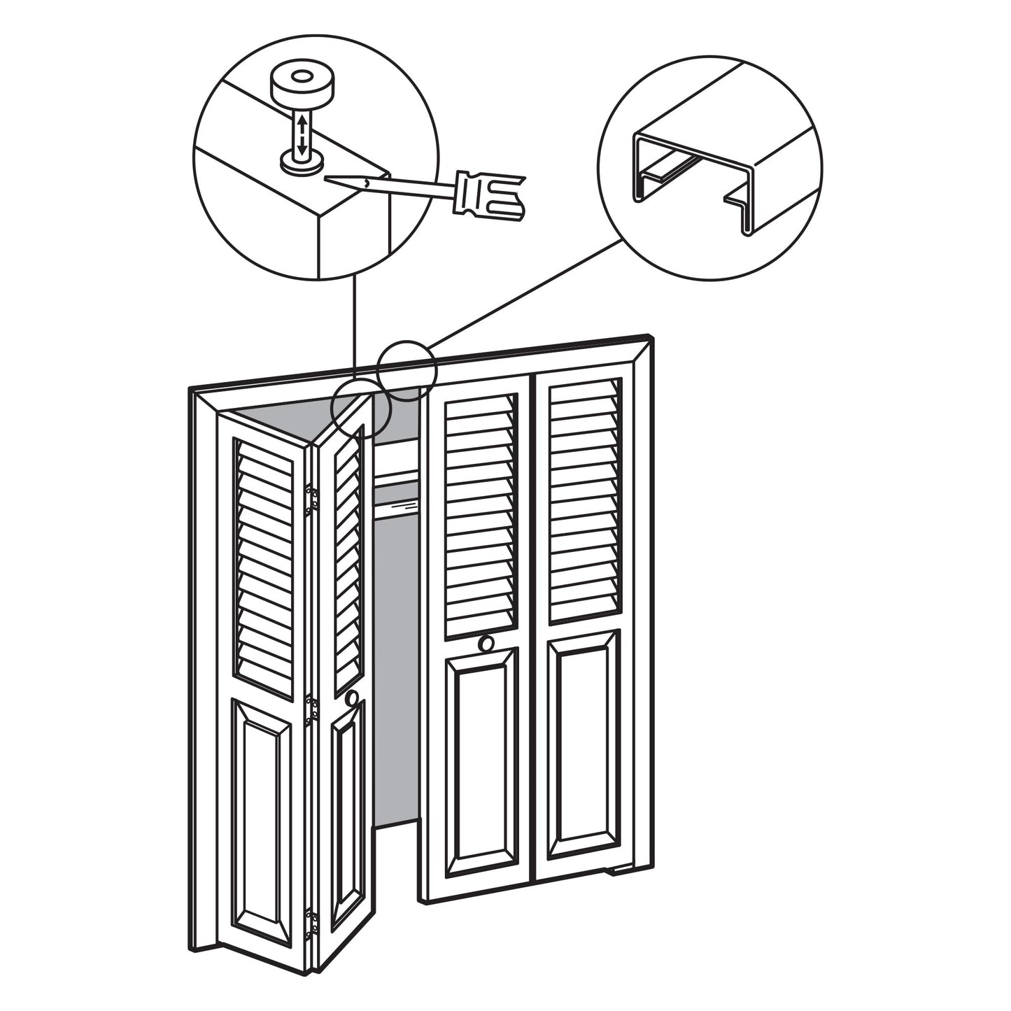 Prime-Line N 6544 Spring-Loaded Bi-Fold Door Top Guide Wheel (2 Pack)