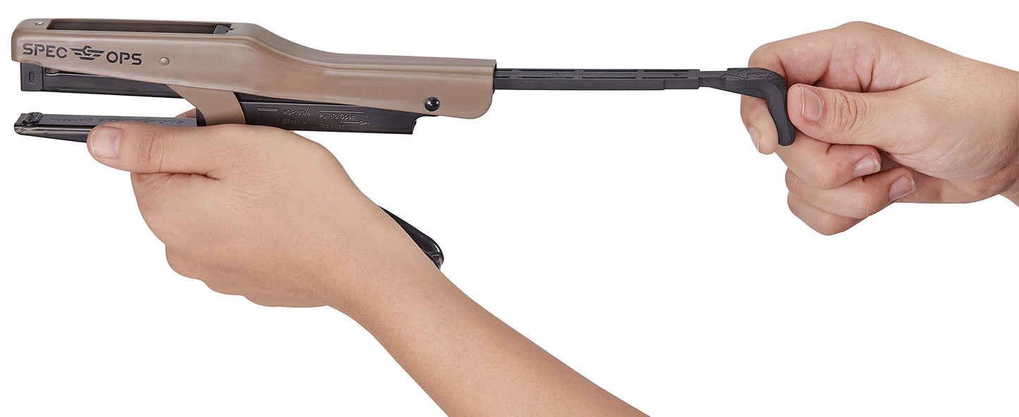 Spec Ops Tools Florist & Dry Cleaner Plier Stapler, 3/8"" Crown, 1/4"" Leg Length Staples, 3% Donated to Veterans