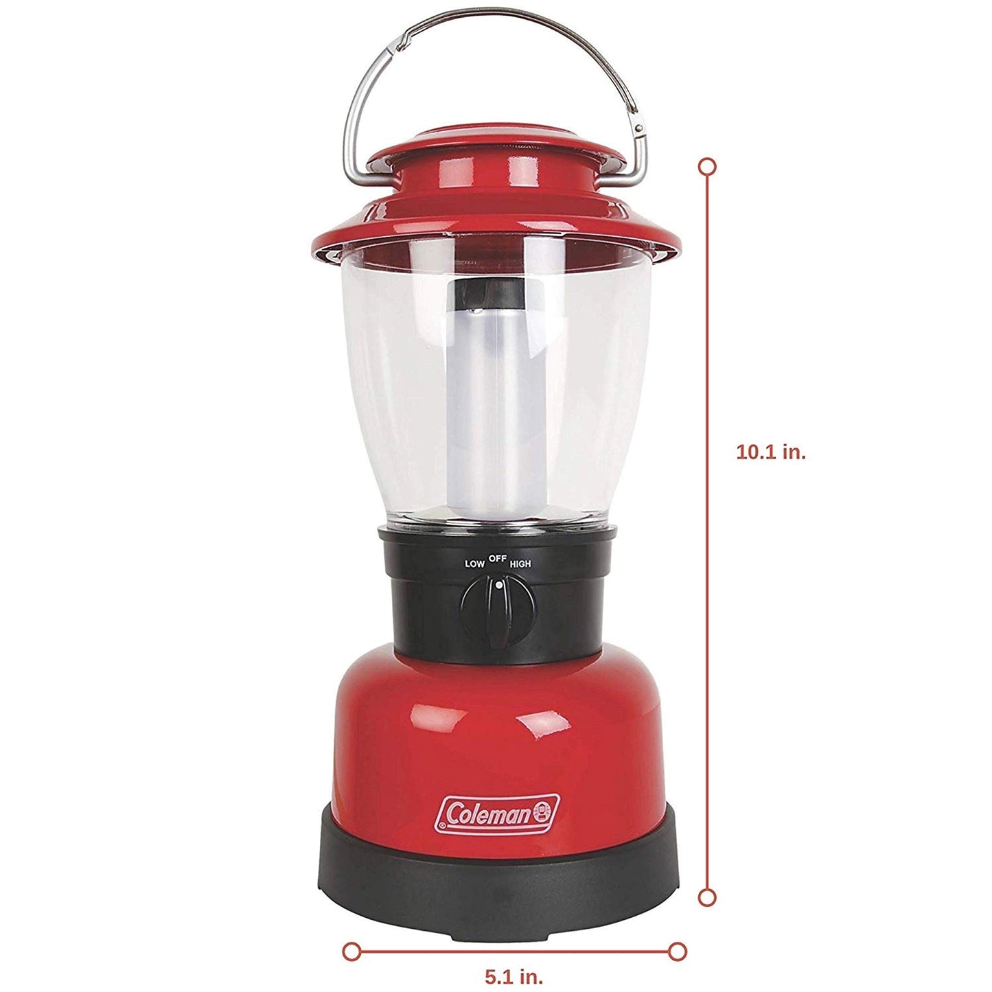 Coleman 700L LED Lantern with 4D Battery, Water & Impact-Resistant Lantern with Carry Handle, Lifetime LED Lights Never Need Replacing