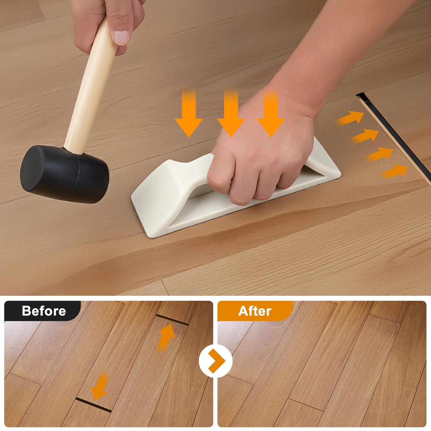 Floor Gap Fixer Tool, Violetfox Heavy-Duty Plank Grabber Laminate Flooring Tools Wood Floor Repair LVP Installation Kit (New Version)