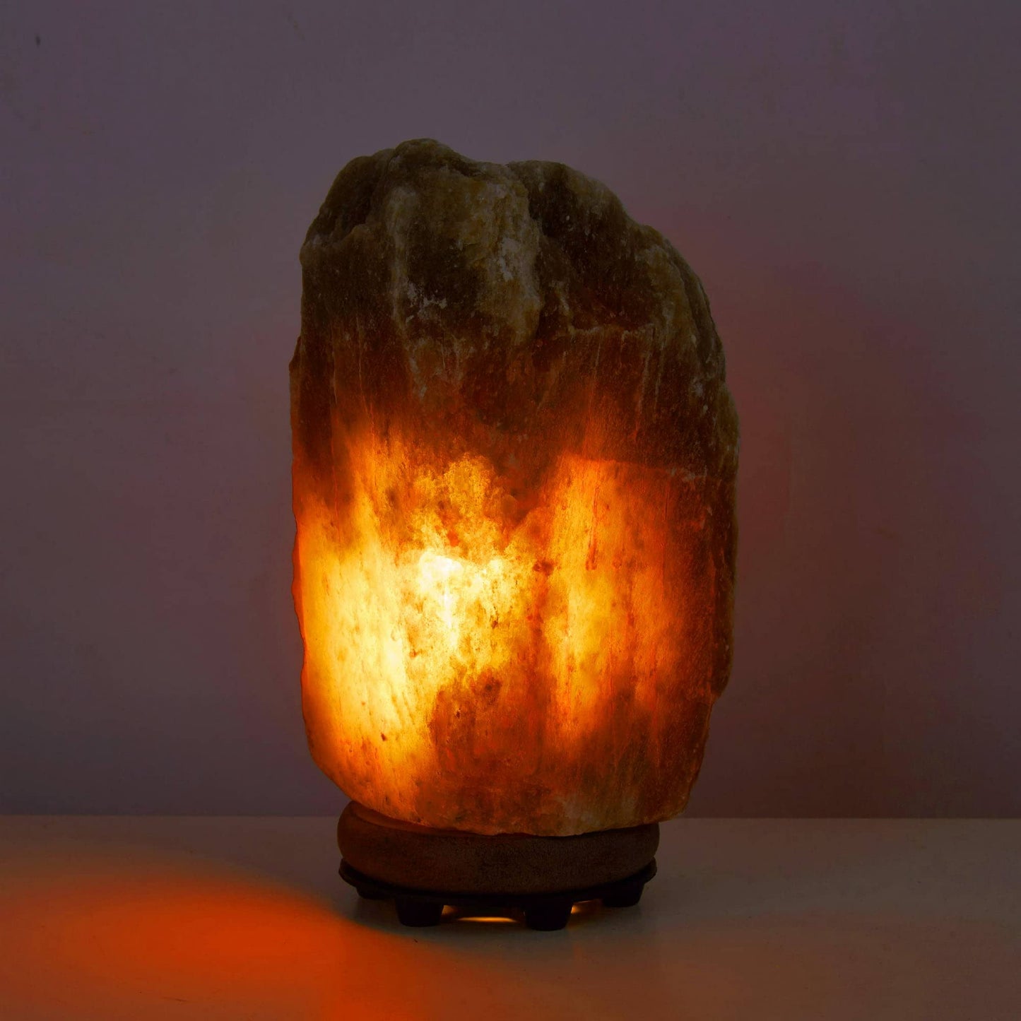 Urban Shop Contemporary Grey Himalayan Natural Rock Salt Crystal Lamp with Soothing Glow