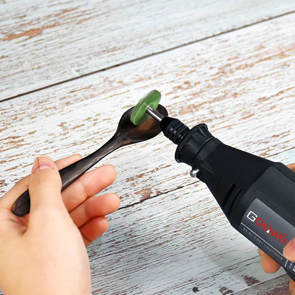 Radial Bristle Disc, GOXAWEE 66Pcs (1") Detail Abrasive Brush Kit (1/8" Shank Mandrel) for Rotary Tool - Mixed Grit 80# 120# 220# 400# 600# 1000#