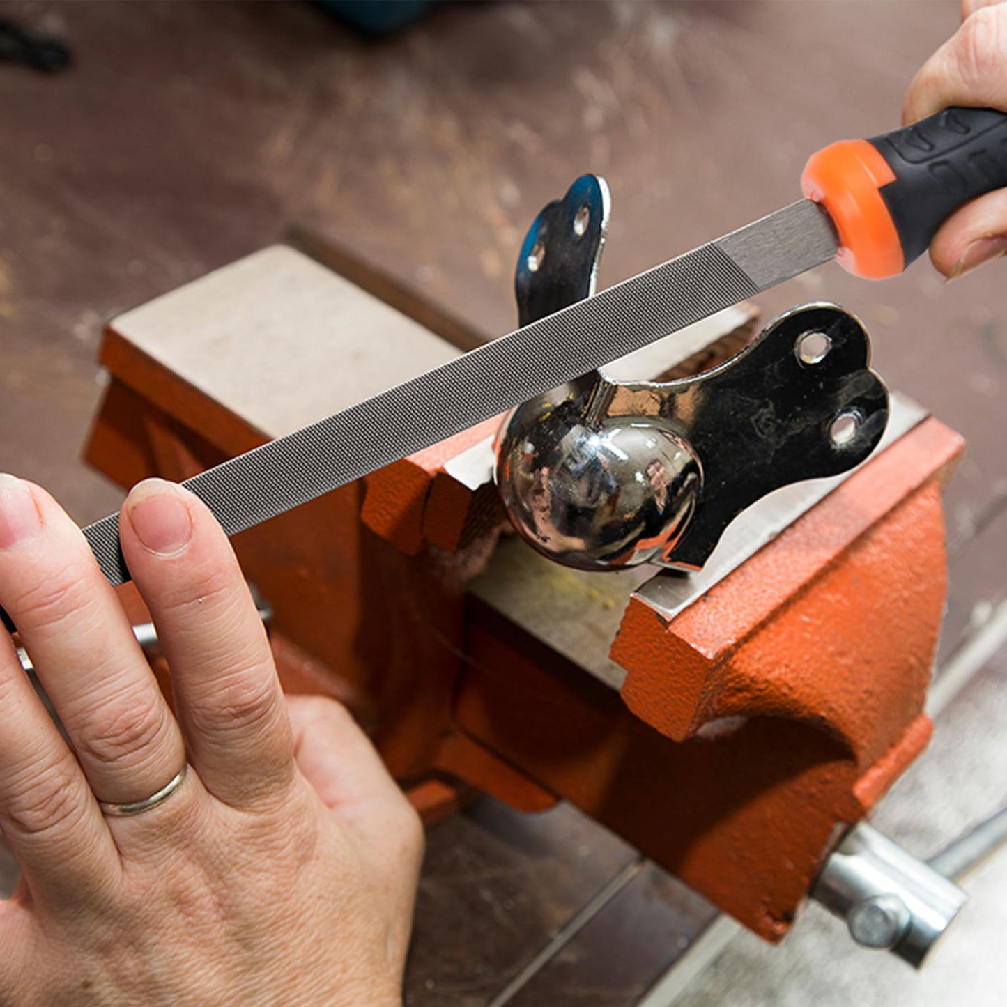 REXBETI 25-Piece Metal File Set with 12 Needle Files, Sandpaper, Brush & Gloves – Premium T12 Alloy Steel, Flat/Triangle/Round Files, Carry Case